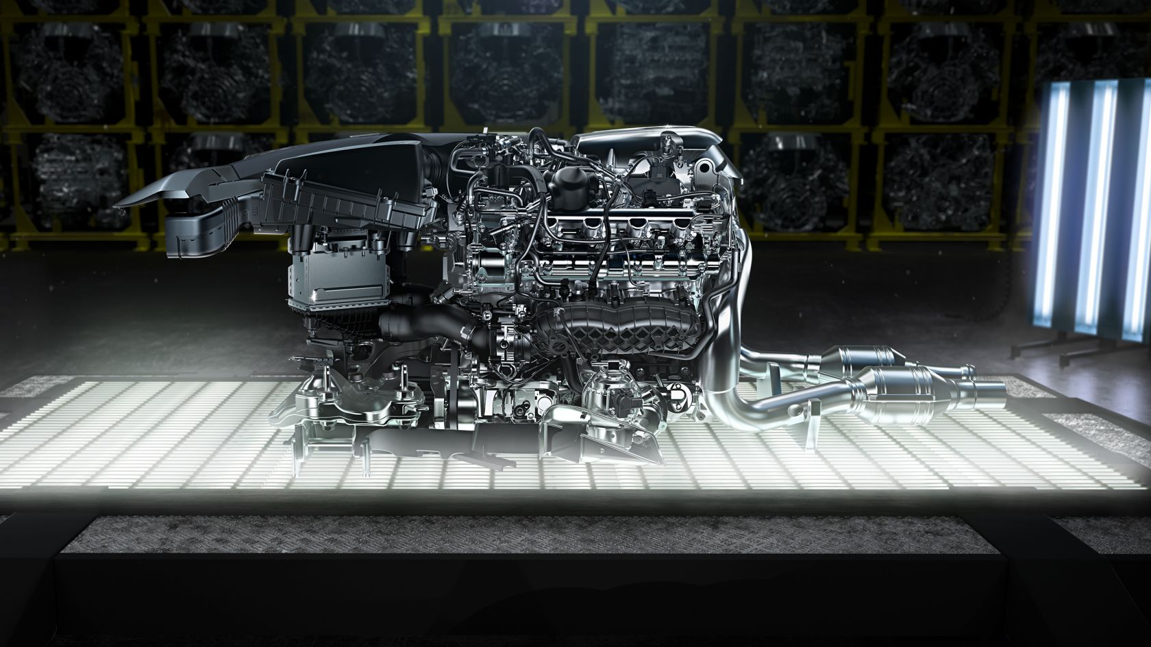 Motor AMG V8 se dvěma turbodmychadly